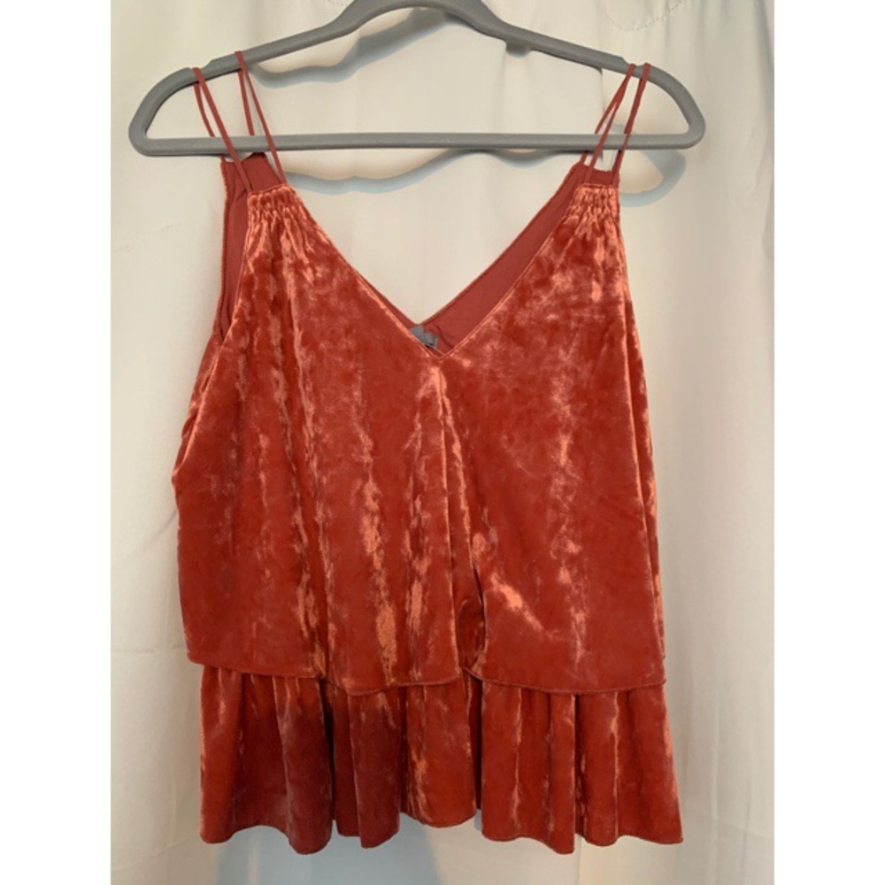 Aerie Burnt orange velvet top